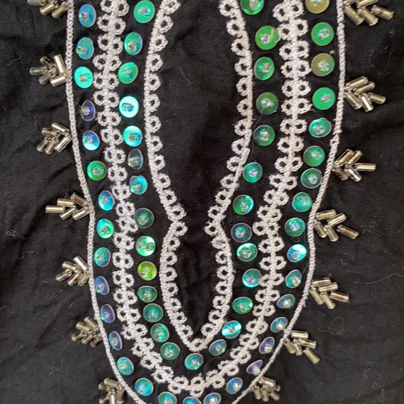 For the Republic Black Cotton Sequin Tunic 2X - Picture 2 of 4